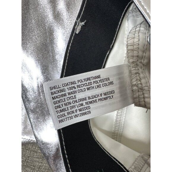 Metallic Silver Wild Fable Womens Trendy Pants Size 4 Shiny with Pockets - Picture 5 of 8